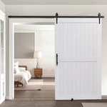 Vevor Sliding Barn Door With Hardware Kit 48 X 84 Inch Mdf Panel Pvc Surface. Fixed Price $252.99.