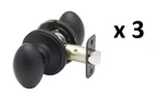 *lot Of 3* Copper Creek Egg Black Passage Hall/closet Door Knob (EK2020BC) *new*. Fixed Price $32.99.