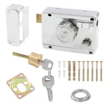 Home Door Gate Safety Vertical Keyway Cylinder Deadbolt Rim Lock Set. Fixed Price $15.39.