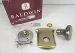 Baldwin Tahoe Half Dummy Knob Set Satin Brass & Black 5420-050-IDM 1280HW. Fixed Price $15.00.