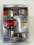 New Defiant Naples Keyed Entry Door Lever Handle Satin Nickel Modern, Silver. Fixed Price $19.99.