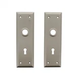 Ultra 57511 Satin Nickel Bit Key Trim Plates Escutcheon 7" X 2-1/4" New York.... Fixed Price $16.49.