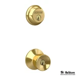 Schlage Single Cylinder Deadbolt And Keyed Entry Bell Knob, FB50 V 505 605. Fixed Price $56.99.