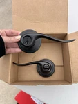 Kwikset Tustin Keyed Entry Door Lever Lock Venetian Bronze W/ Keys Latch. Fixed Price $29.99.