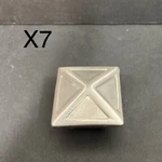 Lot Of 7 Stanley Home Designs Arts & Craft Satin Nickel Cabinet Knob. Fixed Price $6.97.