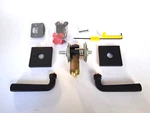 Emtek C5210SIOUS19, Sion Privacy Door Lever Set With Square Rose, Flat Black. Fixed Price $60.63.