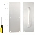 Abgream 201 Stainless Steel Door Handle - Set Pull Push Plate Silver. Fixed Price $23.79.