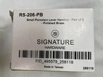 Signature Hardware Small Porcelain Lever Handles Polished Brass RS-206-PB. Fixed Price $58.80.