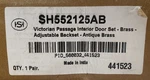 Signature Hardware 480935 Valma Passage Door Knob Set - Antique Brass *read*. Fixed Price $49.99.