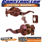 Constructor Prelude Entry Door Lock Lever Handle Set Antique Copper Finish. Fixed Price $15.98.