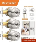 Keyed Alike Brushed Nickel Door Hardware - 3 Pack Interior/exterior Knobs. Fixed Price $57.99.