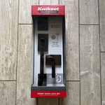 Kwikset Prava Matte Black One-cylinder Door Handleset. Fixed Price $99.00.