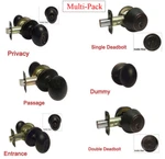 Oil Rubbed Bronze Door Oval Knob Entry Privacy Passage Dummy Deadbolt. Fixed Price $49.99.