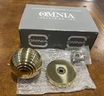 Nib Omnia Single Dummy Knob Set 415/60B.SD1 US3 Polished Brass Gold Round Ball. Fixed Price $49.99.