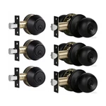 Cielsa Dawn Keyed Alike Door Knob Deadbolt Set 3 Pack Matte Black. Fixed Price $89.99.