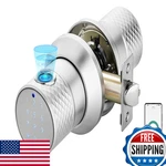 Buoan Big Fingerprint Smart Door Knob Keyless Entry Lock Handle Keyboard. Fixed Price $122.45.