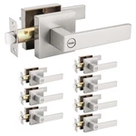 Probrico 8 Pack Stain Nickel Square Door Lever Privacy Lock Handleset. Fixed Price $165.67.