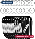Vevor 10 Pcs Black Carabiner Clip Caribeaner With 20 Keyring, 3.07" Aluminum. Fixed Price $18.73.