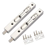 2 Pcs 6 Inch Stainless Steel Flush Bolt Concealed Security Latch For Doors. Fixed Price $28.05.