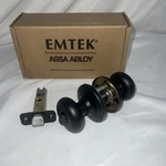 Emtek Assa Abloy 5209ROUUS19 Round Privacy Door Set, Flat Black. Fixed Price $69.99.