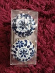 Tradewinds Designer Collection Blue & White Floral Porcelain Door Knob Set.... Fixed Price $30.00.