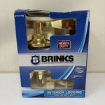 New Brinks 2713-105 Polished Brass Wave Lever Locking Door Knob For Bedroom Bath. Fixed Price $19.99.