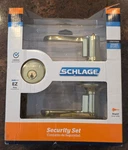 Schlage Flair FB50 505 605 Entry Door Lever Deadbolt Lock Set Bright Brass. Fixed Price $49.95.