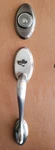 Kwikset Society Brass Shelburne Antique Nickel Front Entry Door Handleset Lock. Fixed Price $139.99.