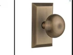 Nostalgic Warehouse Double Dummy Studio Plate & New York Knob Antique Brass. Fixed Price $62.15.
