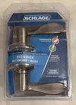 Schlage Lever Locking Interior Bed & Bath Satin Nickel F40 Fla 619. Fixed Price $29.99.