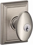 Schlage F51A-SIE-ADD Siena Keyed Entry Single Cylinder Door Knob Nickel. Fixed Price $87.37.
