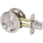 Round Satin Nickel Bed/bath Privacy Sliding Pocket Door Lock. Fixed Price $25.36.