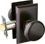 Emtek 8121PUS10B Providence Door Set With Round Brass Knobs Passage In Oil Rubbe. Fixed Price $115.00.