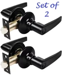 Premier Entry Straight Lever Lockset Matte Black 2 Sets Keyed Alike. Fixed Price $55.00.