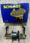 Schlage F10-ACC-605 Hall & Closet Door Lever Polished Brass Nob. Fixed Price $38.00.