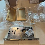 Emtek 21144 7-1/4 Inch Height Passage Pocket Door Mortise Lock Satin Brass. Fixed Price $123.25.