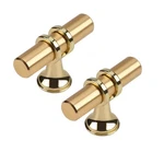 Haliwu 10 Pack Gold Cabinet Knobs, Brushed Brass Handles Kitchen Knob.... Fixed Price $36.19.