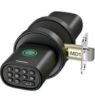 Thorbolt Fingerprint Door Knob, Keyless W/ Keypad, Keys Titanium. Fixed Price $59.99.