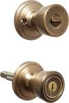 Kwikset Abbey Entry Door Knob Antique Brass Finish 740A-5. Fixed Price $26.00.