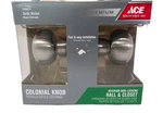 Ace Satin Nickel Colonial Knob Interior Non-locking Hall & Closet (5366471) Fs. Fixed Price $9.98.