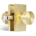 Gold Door Knob Interior, Satin Brass Privacy, Brushed. Fixed Price $65.27.