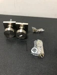 Kwikset 730PSKSQT-15 Pismo Privacy Door Knob With Square Rose Satin Nickel. Fixed Price $17.06.