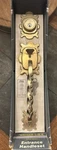 Weiser Lock Antique Twisted Brass Entrance Handle Set New. Fixed Price $199.99.