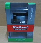 Kwikset Hall & Closet Door Handle Halifax Matte Black New. Fixed Price $16.00.