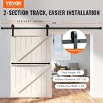 8FT Barn Door Hardware Kit 330LBS Heavy Duty Single Track With J Pulley. Fixed Price $79.87.