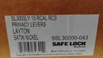 Kwikset SL3000LY Safe Lock Layton Privacy Door Lever Satin Nickel. Fixed Price $19.25.