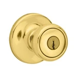Lot Of 2 Kwikset Mobile Home Tylo Polished Brass No Deadbolt Keyed Entry Door.... Fixed Price $40.61.