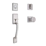 Home Decorators Merritt Satin Nickel Door Handleset With Ridgeway Interior Knob. Fixed Price $33.99.