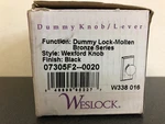 Weslock Wexford Dummy Knob With Square Rose, Molten Bronze Collection - Black. Fixed Price $35.62.