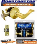 Constructor Prelude Passage Door Lever Lock Handle Hallway Closet Polished Brass. Fixed Price $17.98.